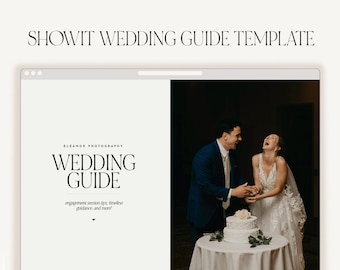 Modèle de guide de mariage | Photographe de mariage Showit Website