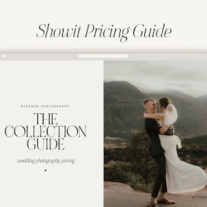 Collection Guide Template | Wedding Photographer Showit Website | Pricing