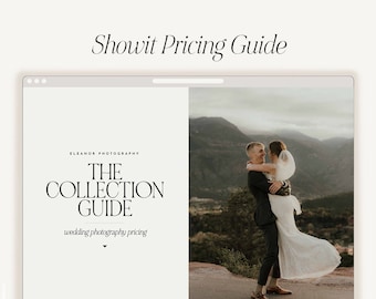 Modèle de guide de collecte | Site Web Showit du photographe de mariage | Tarifs