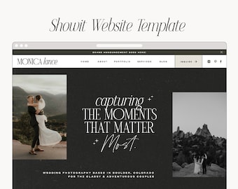 Modèle de site Web Showit | Photographe de mariage