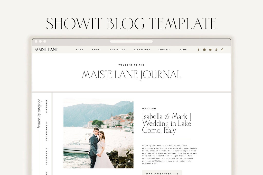 Showit Blog Template Light and Airy Wedding Photographer Etsy Showit Blog Template Light and Airy Wedding Photographer Etsy
