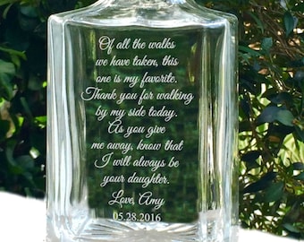 Father of the Bride Gift, Father of the Groom Whiskey Decanter, Customized Dad Christmas Gift, Personalized Gift for Men, Engraved Decanter