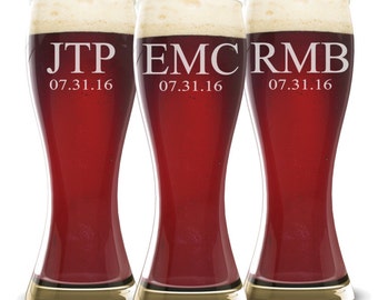Personalized Groomsmen Gift Beer Glass Mens Wedding Gift Best Man Gift  Custom Pilsner Glass Etched Beer Glass Personalized Groomsman Gift