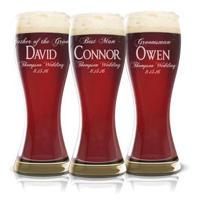 Pilsner Glass, Personalized Groomsmen Gift, Groomsmen Gift Glass, Gift Groomsmen Gift Glass Gift Personalized Beer Glass Gift Groomsman