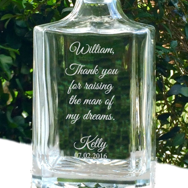 Father of the Bride Gift, Father Daughter Gift, Father in Law Gift, Father of the Groom, Personalized Engraved Decanter, Father's Day Gift