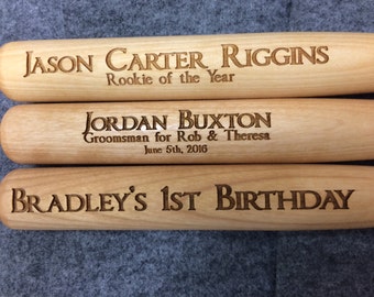 19" Personalized Baseball Bat, Ring Bearer Gift, Custom Engraved, Junior Groomsmen Bat, Ring Bearer Bat, Jr Groomsmen Gift, Engraved Bat