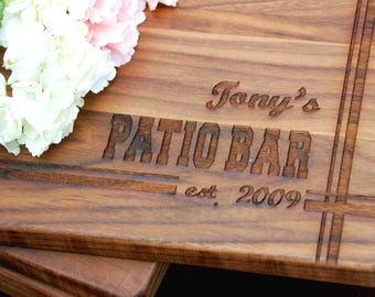 Groomsmen Gift, Wood Bar Sign, Custom Cutting Board, Bachelor Party, Mens Wedding Gift, Engraved Cutting Board, Personalized Groomsman Gift