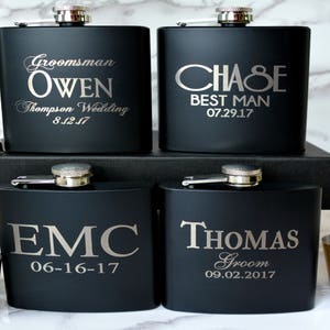 Personalized Gift for Him, Groomsmen Gift, Engraved Flask, Groomsman Gift, Personalized Flask, Hip Flask, Wedding, Best Man Gift, Usher Gift