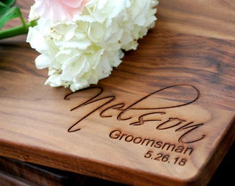 Bachelor Party, Mens Wedding Gift, Groomsman Gift, Custom Cutting Board, Beer and BBQ Groomsmen Gift, Personalized Cutting Board Engraved