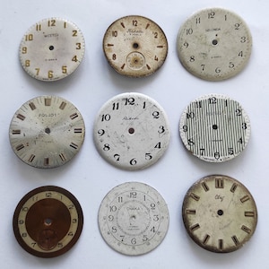 Watch faces 12 pieces Vintage Old parts
