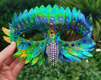 Owl mask Bird fantasy feathers Carnival Beak costume Festival For men women