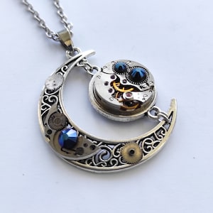 Moon jewelry necklace Ukrainian unusual gift Steampunk Steam punk Unique Vintage Gift For men women Ukraine shop