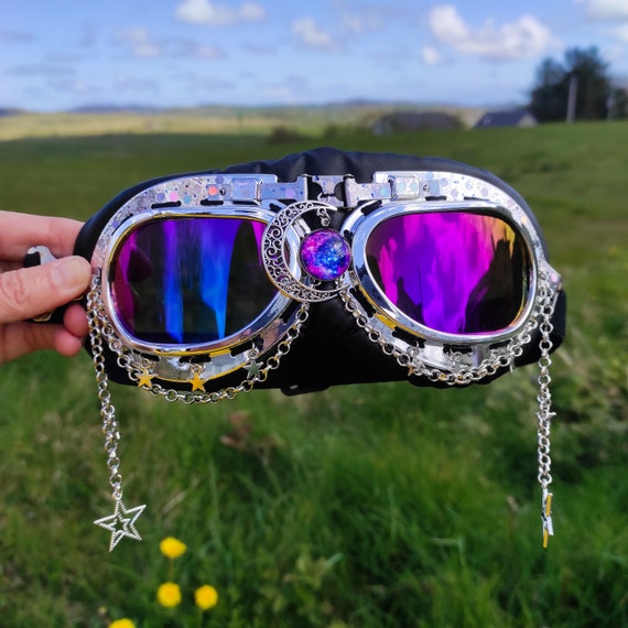 Rave-Brille Galaxy Moon Burning Man inspiriertes Ski-Fi-Kostüm