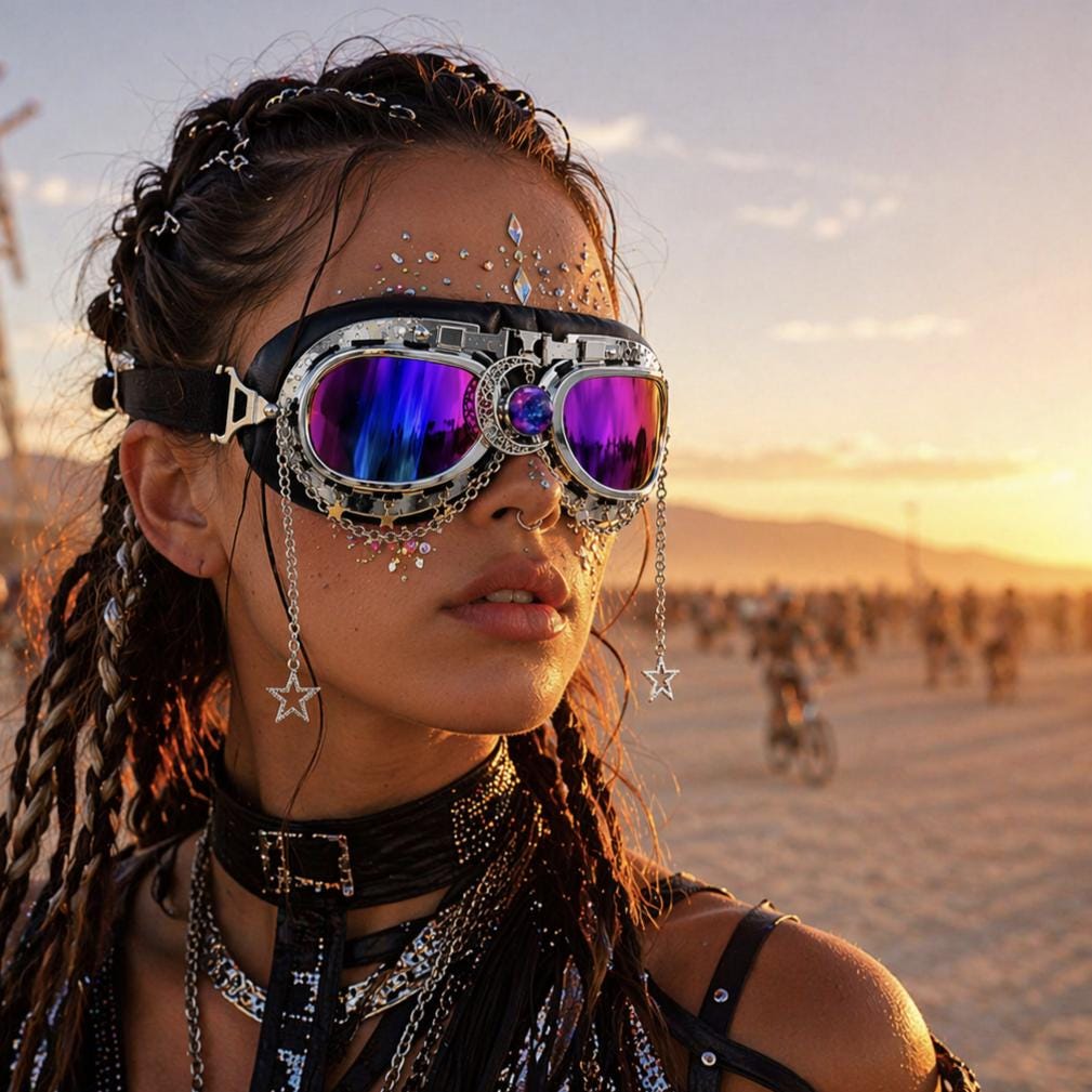 Rave Goggles Galaxy Burning Man Inspired Costume Festival  display picture 2