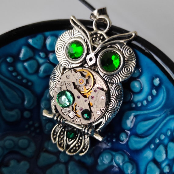 Buy Owl Necklace Jewelry Gift Steampunk Pendant Bird Fantasy