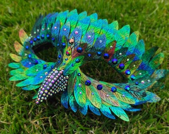 Owl mask Bird fantasy feathers Carnival Beak costume Festival For men women