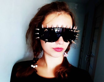 Spiked sunglasses Steam punk mask Rave Festival Steampunk Gothic Halloween costume