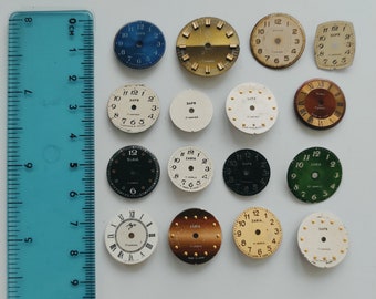 Real Metal Watch faces set Steampunk decor Watches parts Steam punk crafting Art Crafting