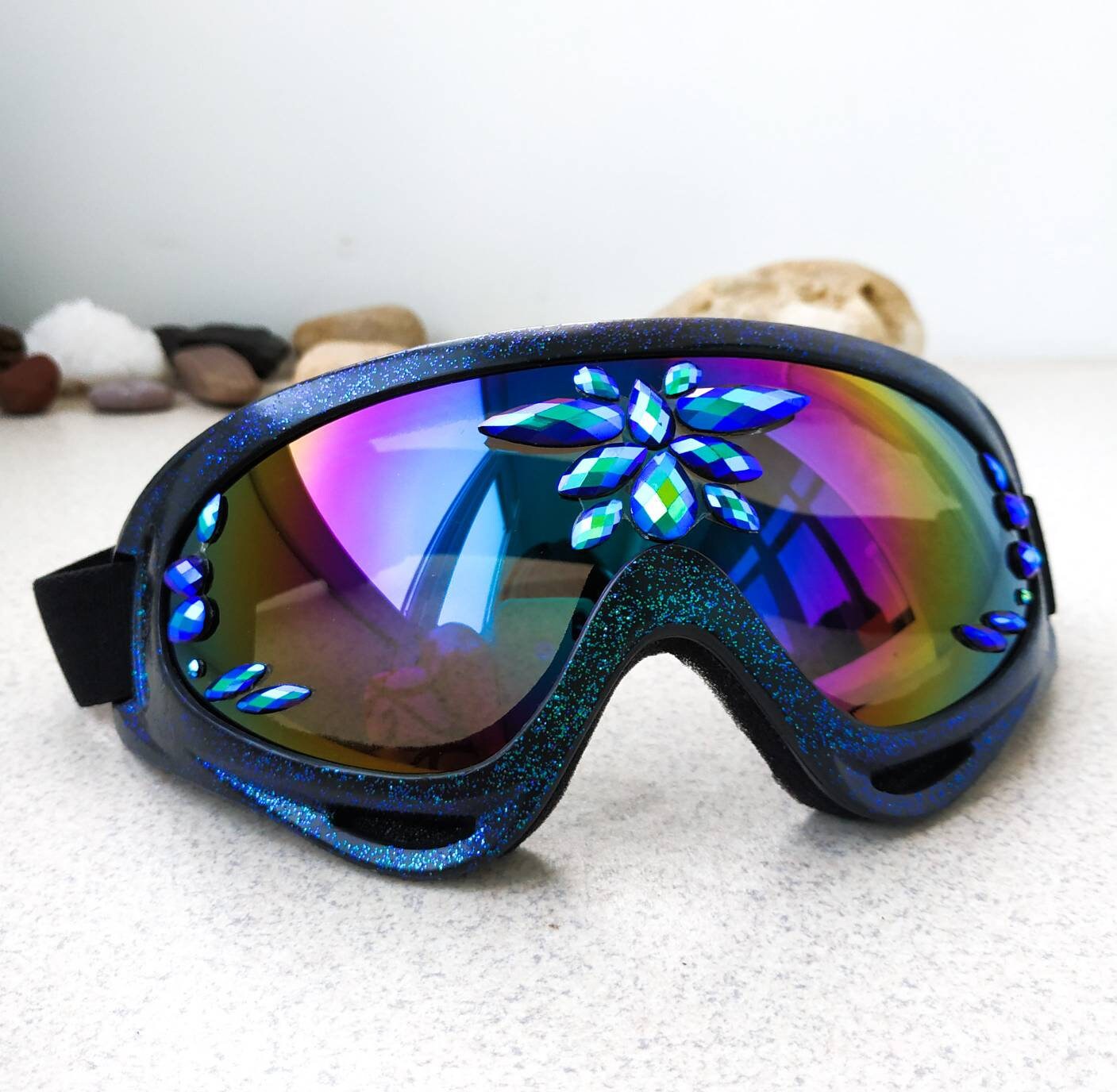 Goggles with crystals Ski face mask Snowboard Party Jewels Etsy