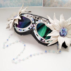 Goggles Rave outfit Party Costume Festival DJ Futuristic Protective mask Masquerade Carnival For women girl