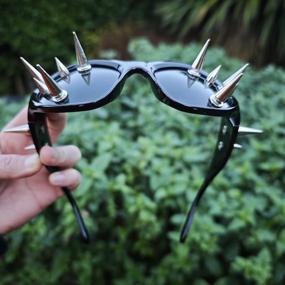 Black Studded Sunglasses – Punk Gothic Spike Shades, Alternative