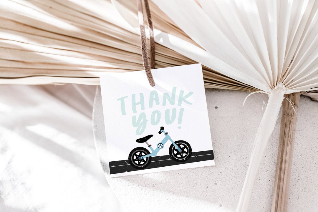 Let's Ride Thank You Tags | Race Party | Bike Birthday| | Bike Track ...