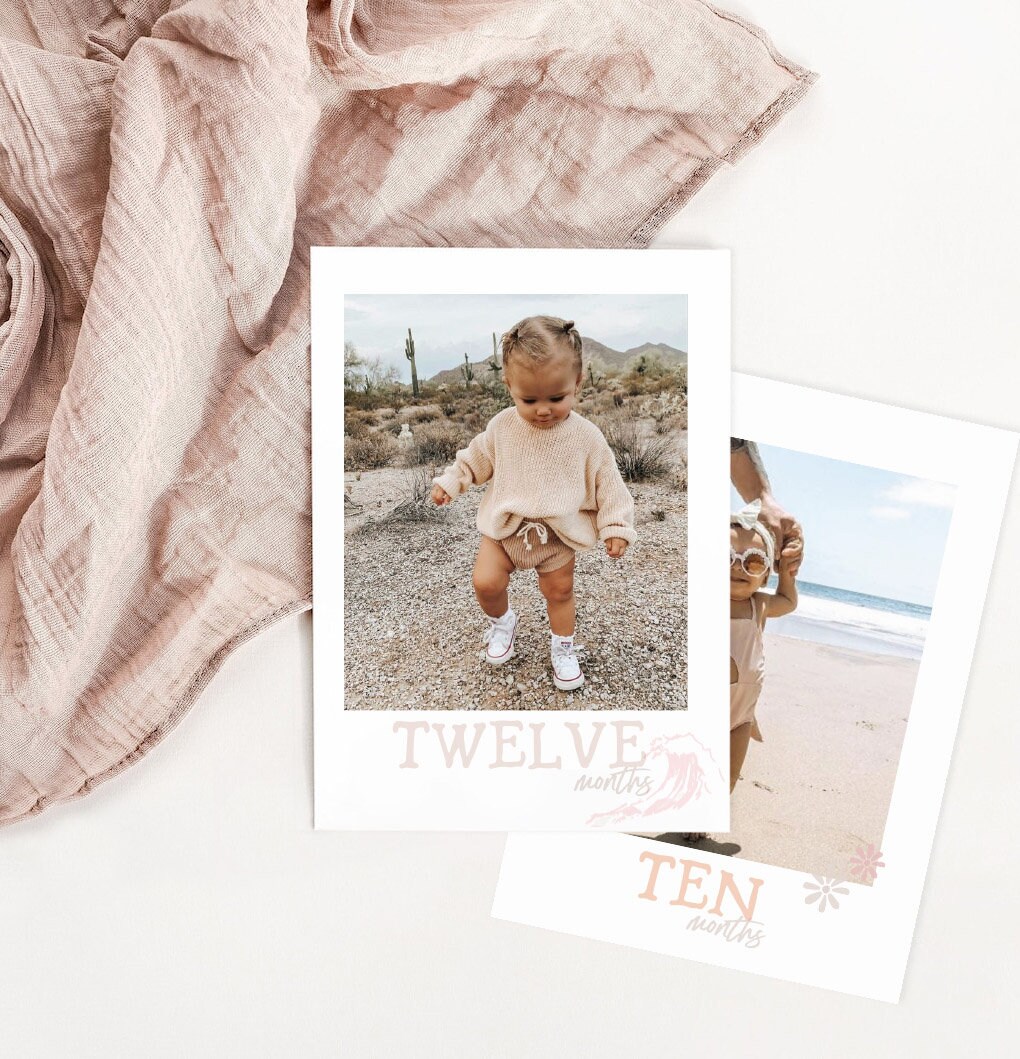 Surfer First Birthday Monthly Photo Banner | Custom Baby Milestone ...