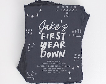 Toddler TailGate | Football Birthday Invite | First Year Down Birthday | Touch Down | Boy Girl | Vintage |  | Kids | Sports