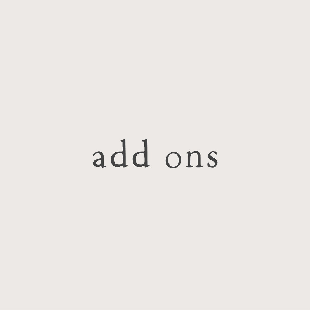 Custom Requests and Add Ons - Etsy