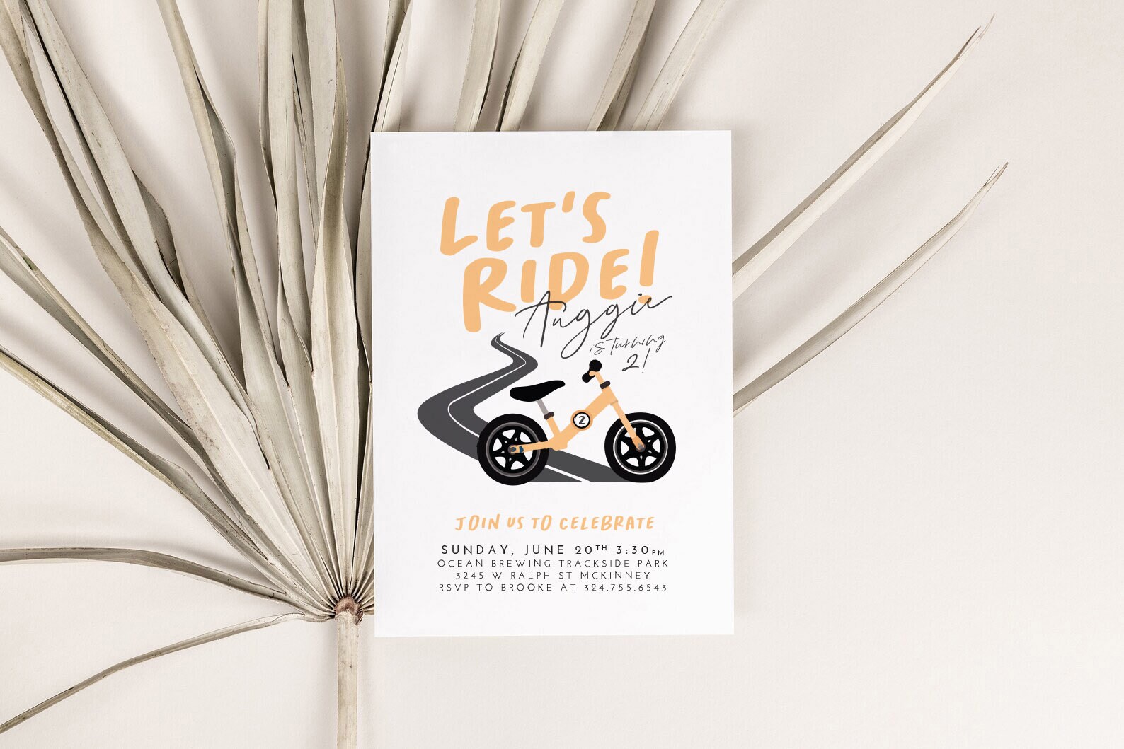 Let's Ride Bike Birthday Invite | Boy or Girl | Kids | BMX Party ...