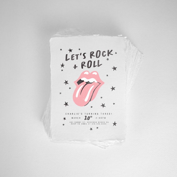 Let's Rock and Roll | Music Birthday| Rocker Birthdayl | Boy or Girl | Kids | Rolling Ston