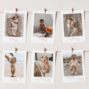 Surfer First Birthday Monthly Photo Banner | Custom Baby Milestone Photo Display, 1st Year Photos |  Sun Sand and Surf | Surfer Baby  Shower