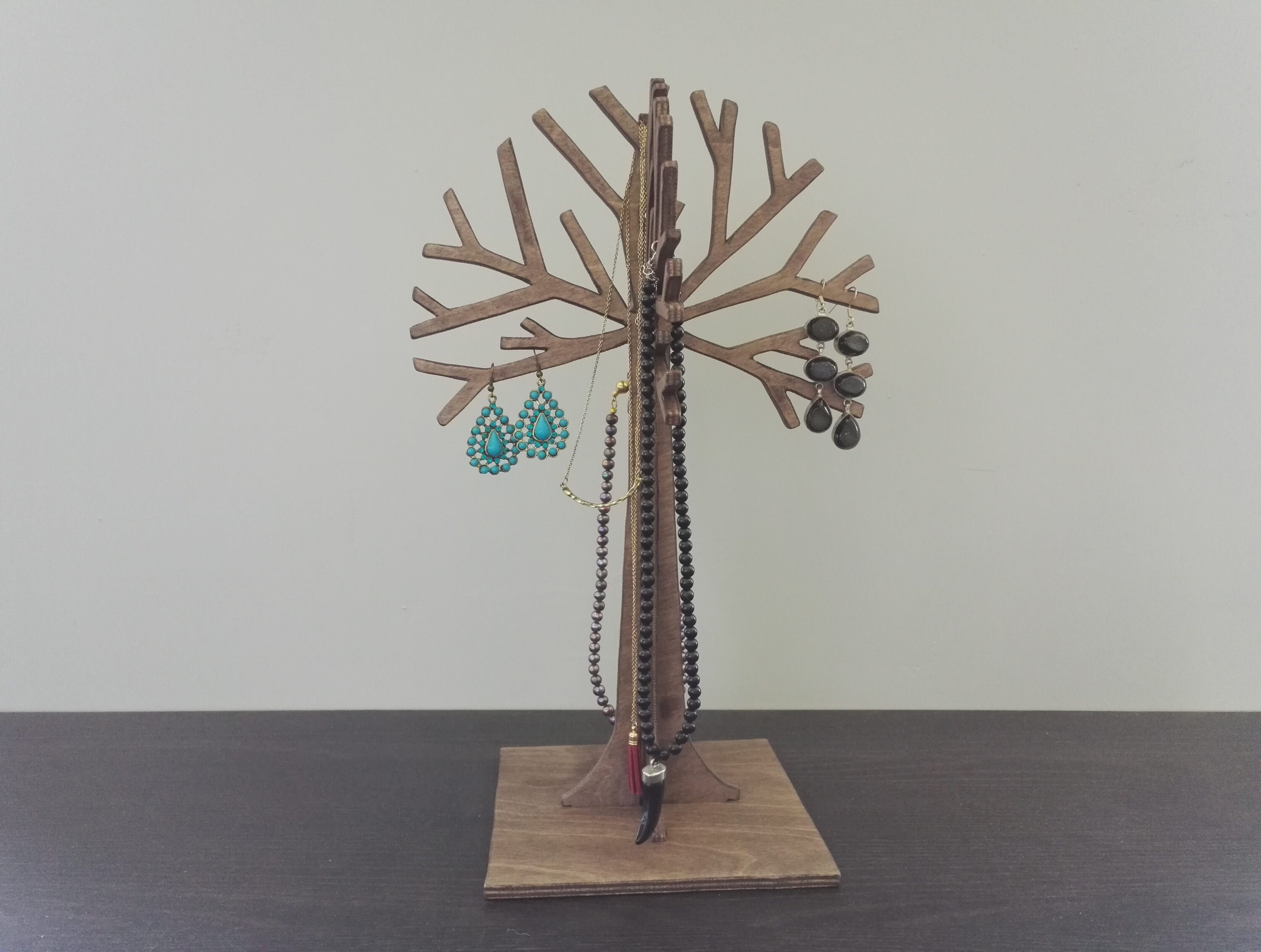 Jewelry Stand Wooden Jewelry Tree Stand Jewelry Organizer Etsy