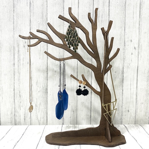 Handmade Tree Wooden Jewelry Tree Stand Jewellery Organizer Etsy