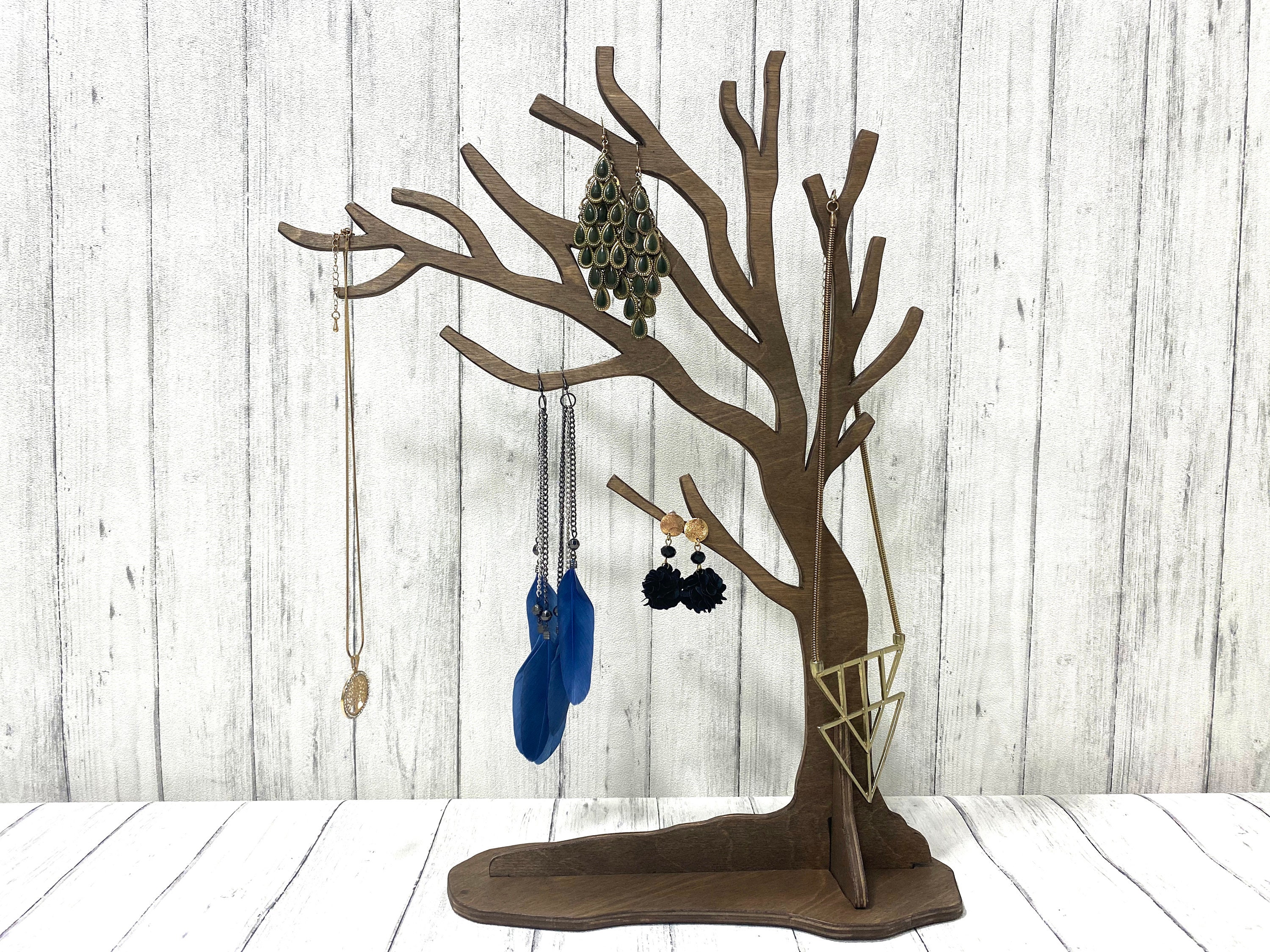 Jewelry Stand Wooden Jewelry Tree Stand Jewelry Organizer Etsy