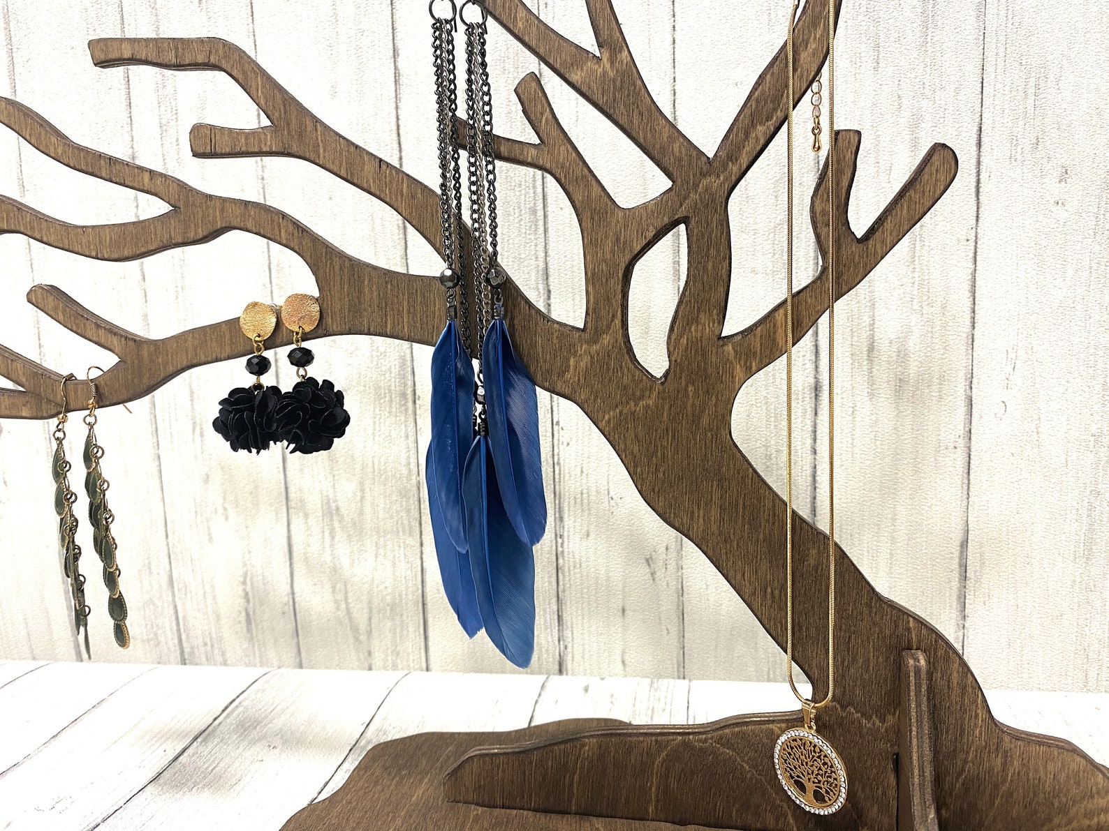 Jewelry Stand Wooden Jewelry Tree Stand Jewelry Organizer Etsy