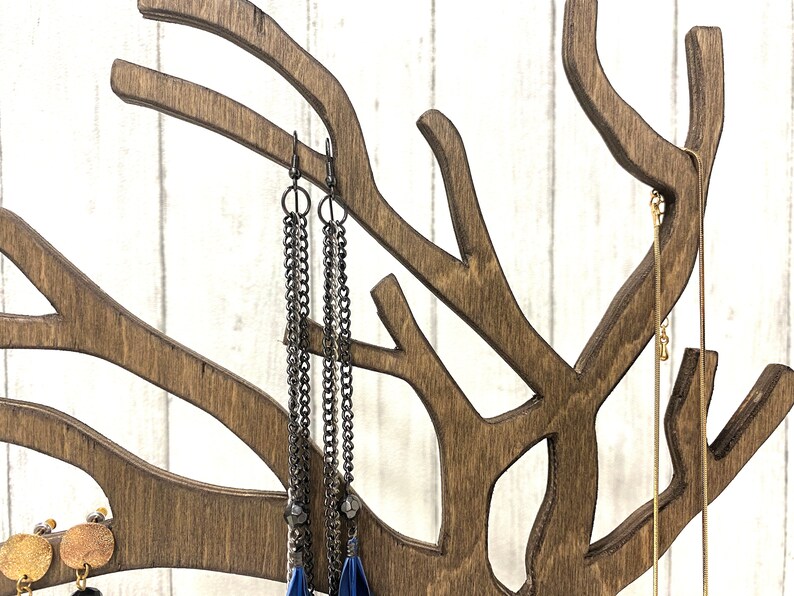 Jewelry Stand Wooden Jewelry Tree Stand Jewelry Organizer Etsy