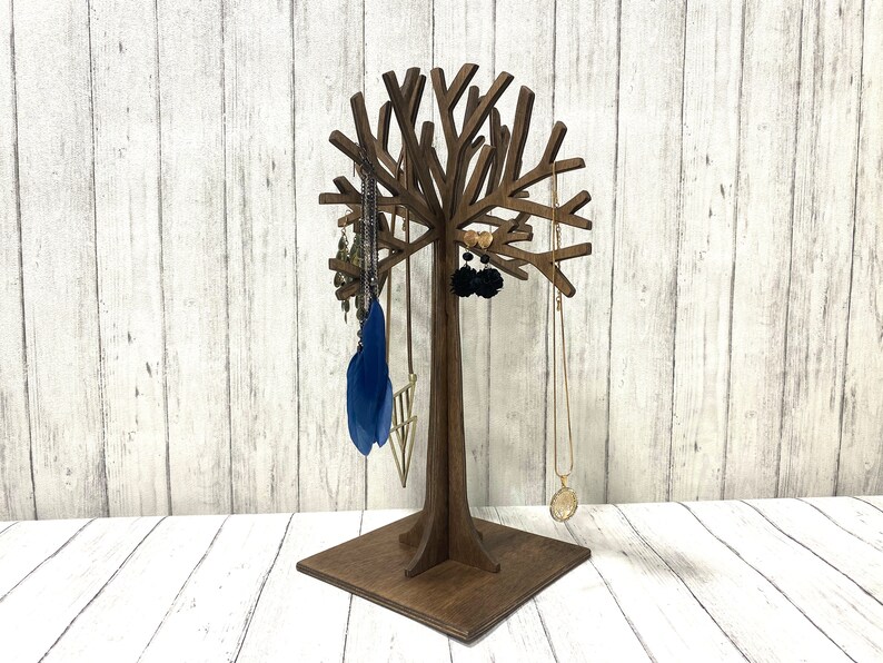 Jewelry Stand Wooden Jewelry Tree Stand Jewelry Organizer Etsy