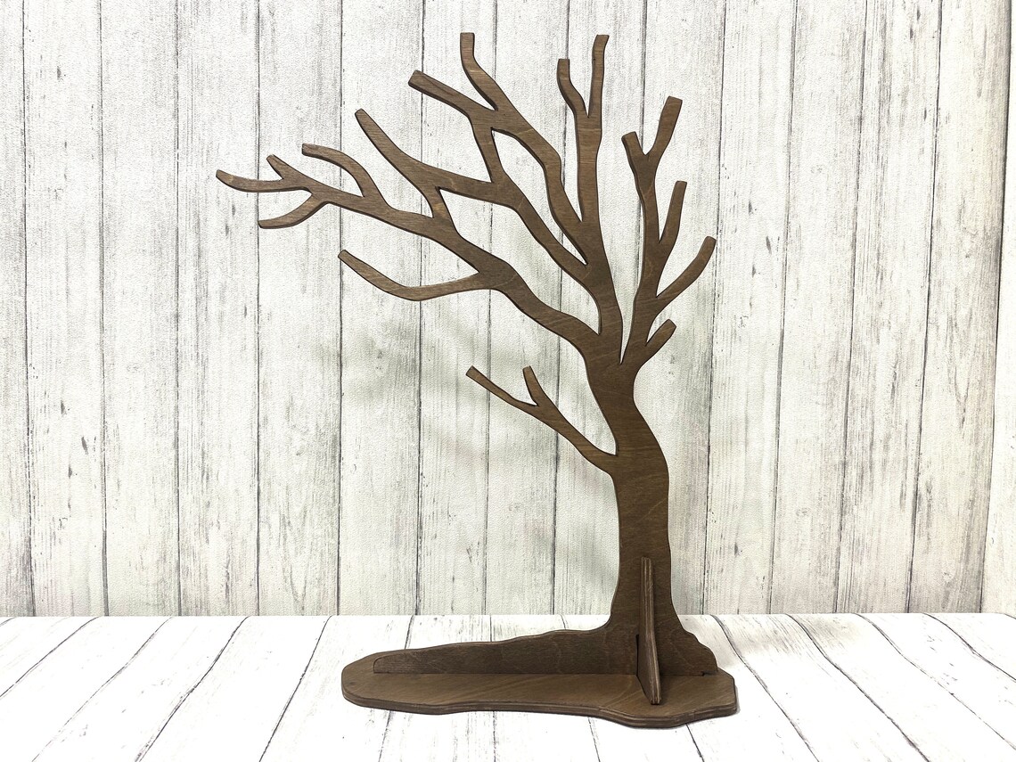 Jewelry Stand Wooden Jewelry Tree Stand Jewelry Organizer Etsy