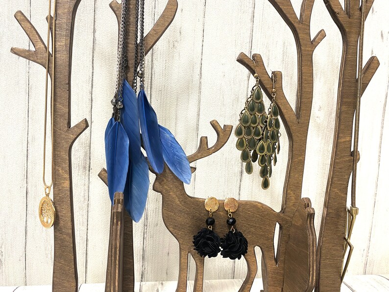 Jewelry Stand Wooden Jewelry Tree Stand Jewelry Organizer Etsy