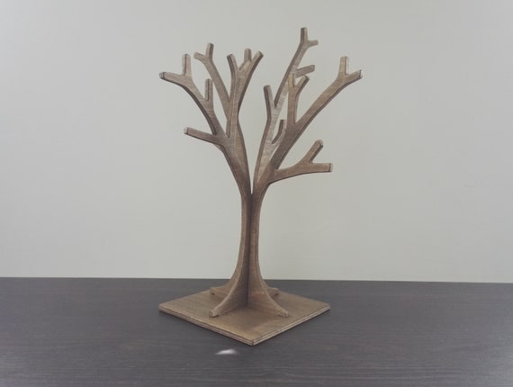 Jewelry Stand Jewelry Storage Wooden Jewelry Tree Stand 3d Etsy