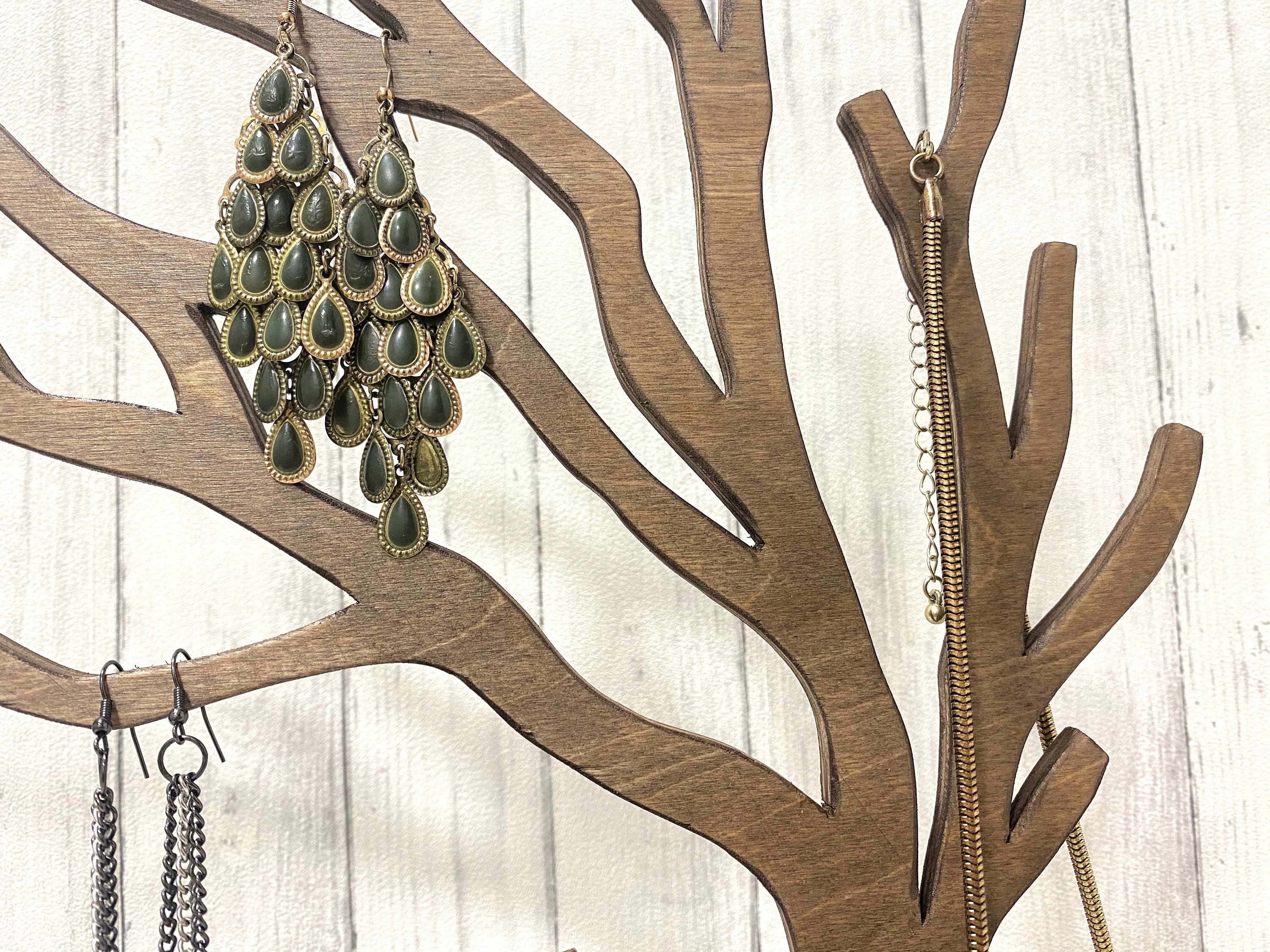 Jewelry Stand Wooden Jewelry Tree Stand Jewelry Organizer Etsy