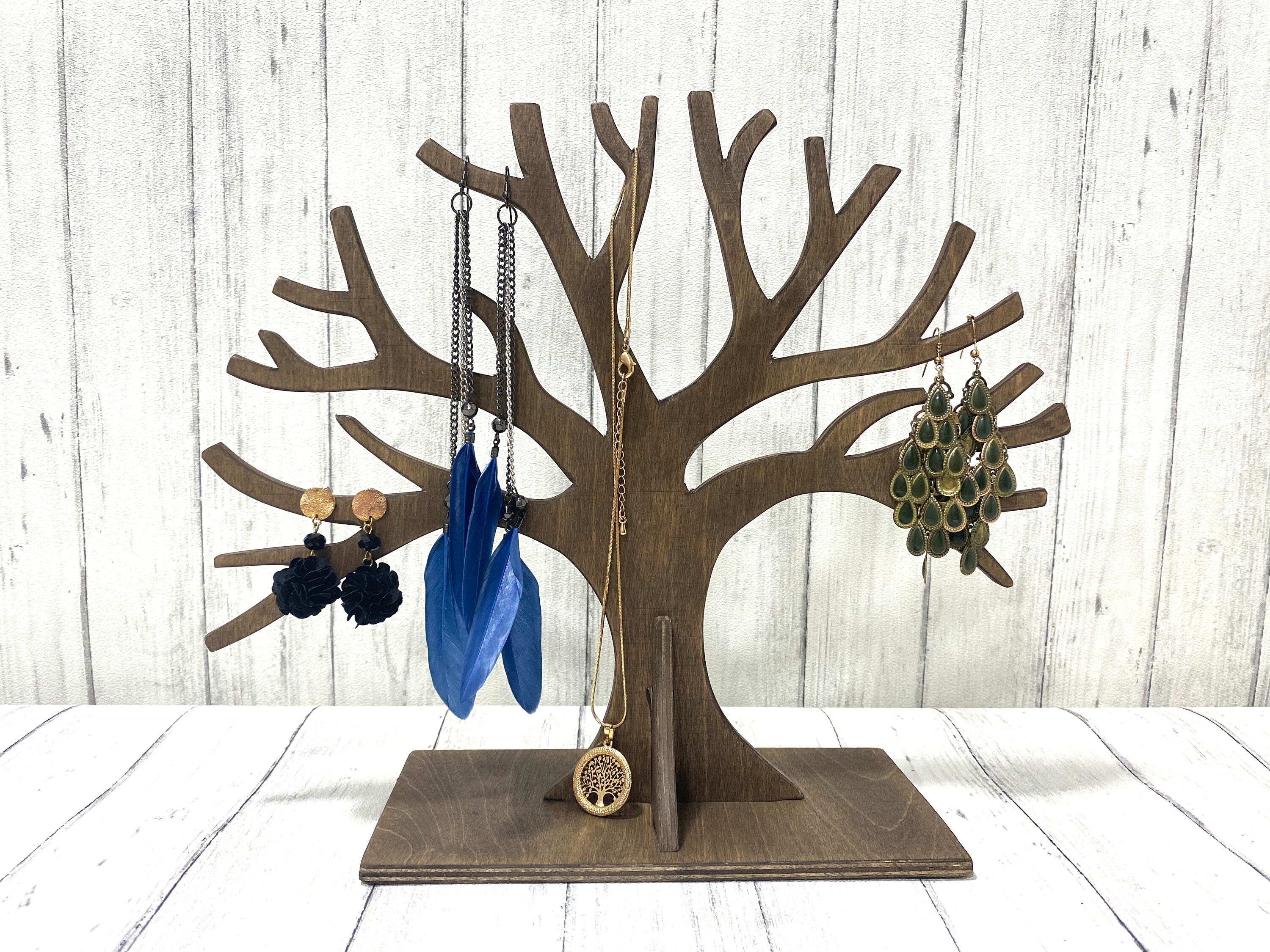 Jewelry Stand Wooden Jewelry Tree Stand Jewelry Organizer Etsy Canada