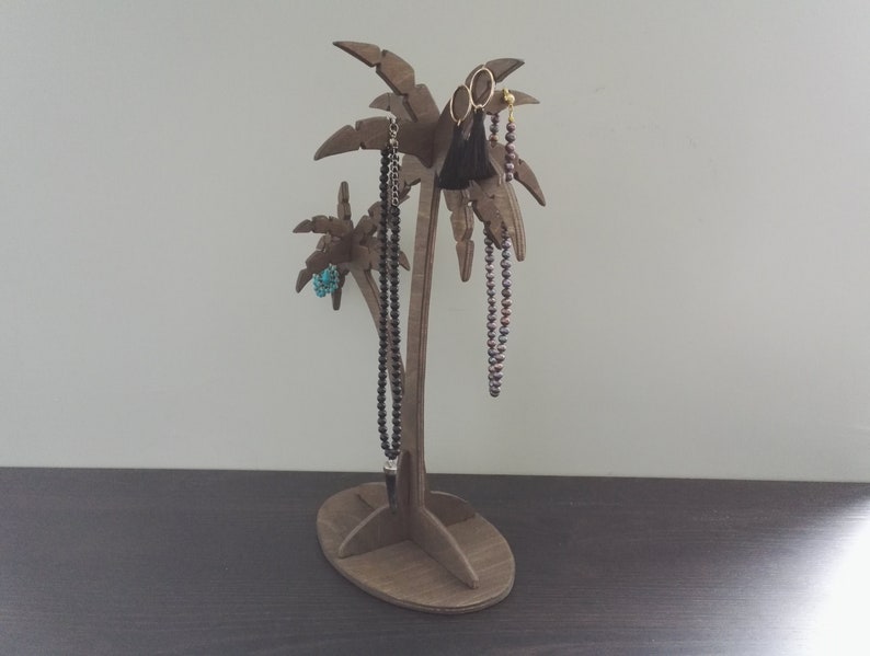 Jewelry Stand Wooden Jewelry Tree Stand Palm Jewelry Etsy