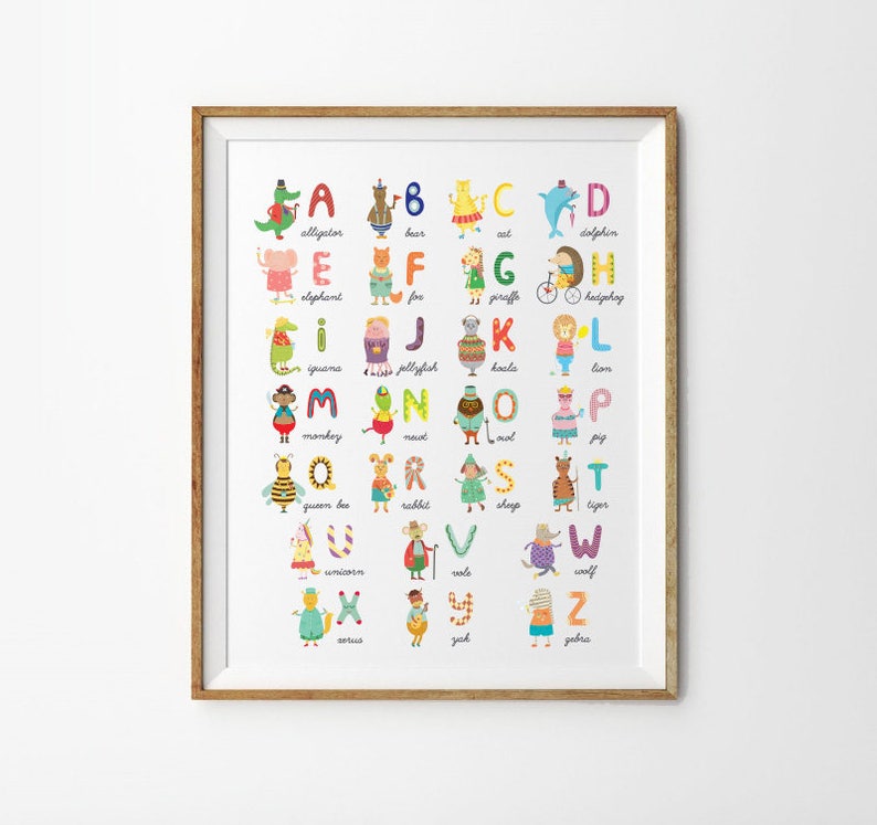 alphabet nursery art