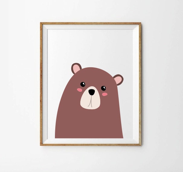 Bear Nursery Bedroom Playroom A4 Print Poster PO103 
