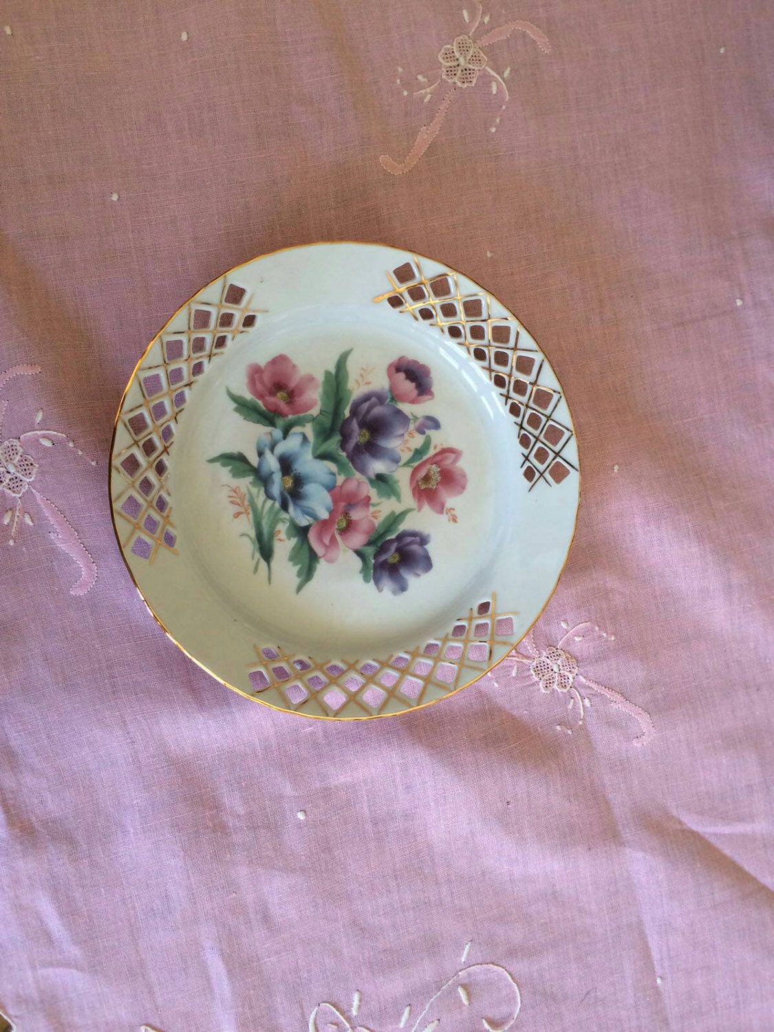 Vintage Saucer Apulum Fine porcelain/vintage Tray/Candy Holder Etsy