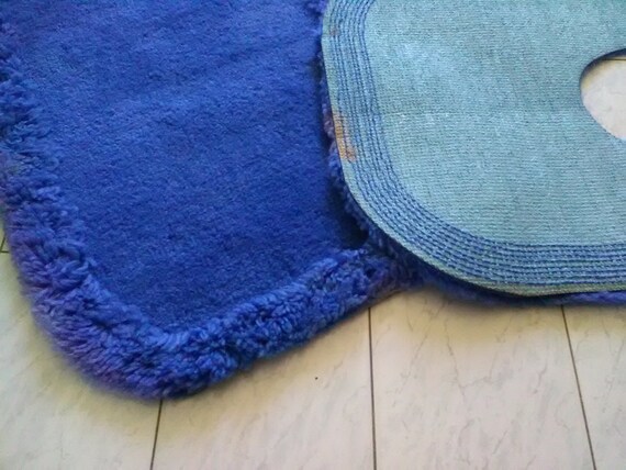 Set Of Bathroom Rugs Non Slip Three Blue Carpets - Non Slip For Rugs Set Of Bathroom Rugs Non Slip Three Blue Carpets - Non Slip For Rugs