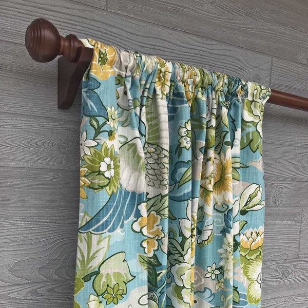 Blue Curtain Panels - Etsy