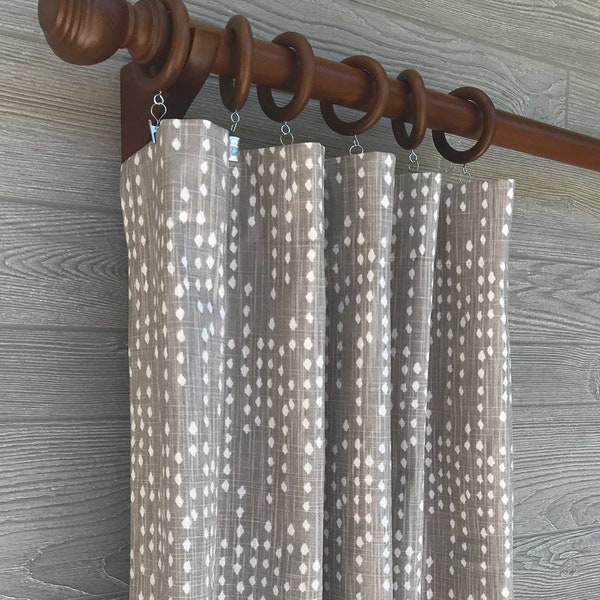 Taupe Curtains Etsy